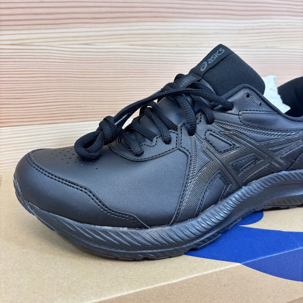 ASICS Women's Gel-Contend SL Walking Shoes Black/Black Leather Sz 9.5 - Picture 4 of 7